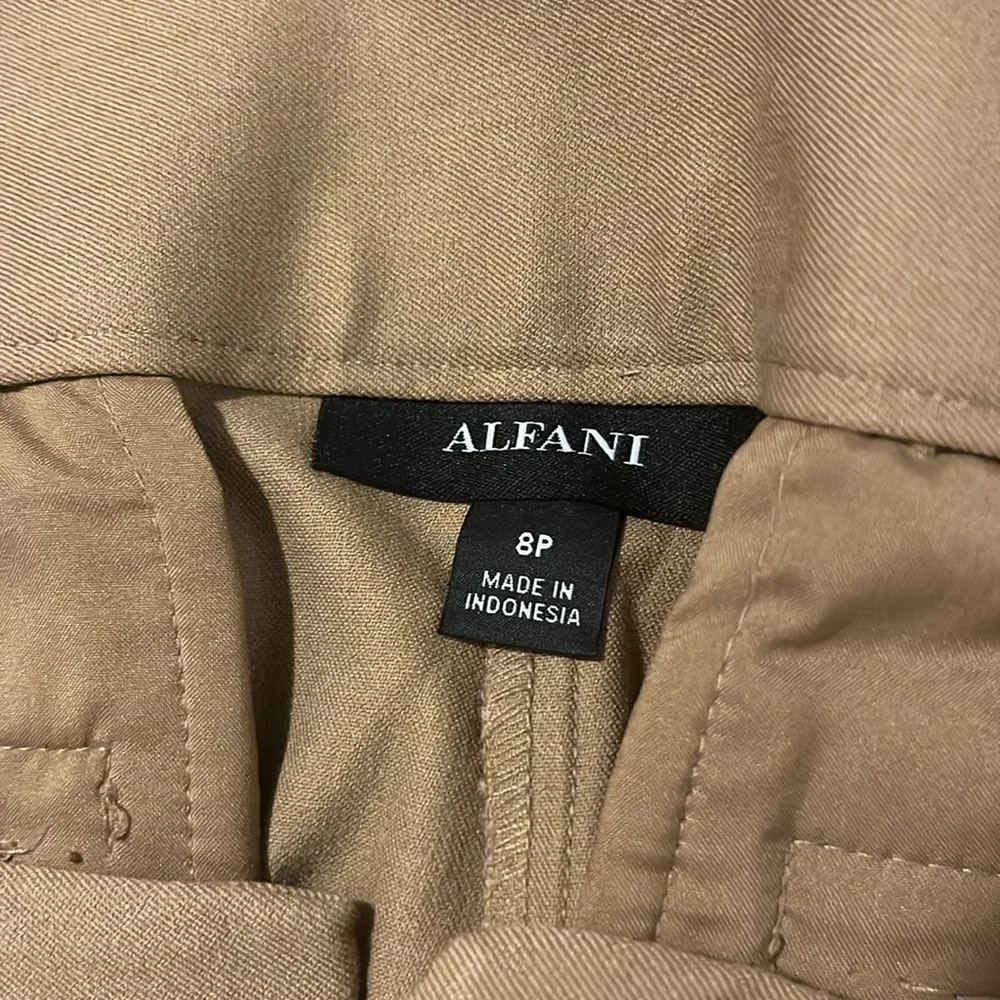 Alfani Pants, Women's Mid-Rise Skinny Pants, Regular, Long & Short Lengths, Tan - Picture 3 of 5